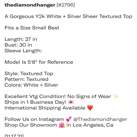 White and silver silver y2k shimmery halter top S - Picture 7 of 7